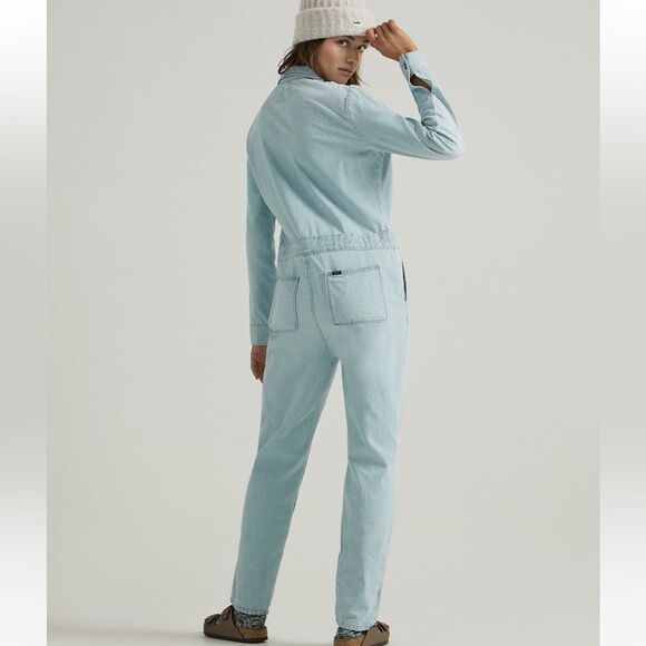 NWT Lee VINTAGE MODERN UNION-ALLS IN LOVELY LIGHT Overall Jumpsuit Jean Denim - Picture 3 of 8